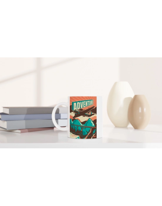 Macera Dolu Retro Uçak Kupa