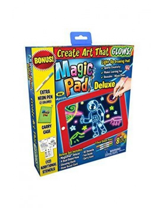 Magic Pad Çocuk Eğitici Sihirli Işıklı Kalemli Öğretici Pili Pad