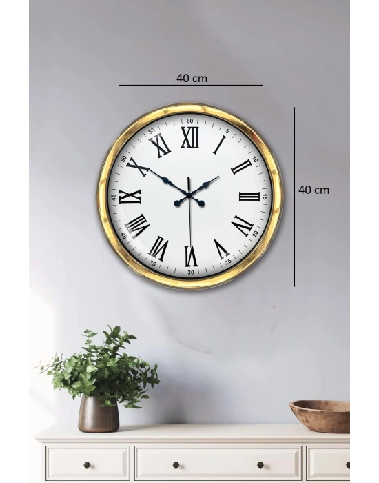 ® Majestic Gold 40 Cm Metal Duvar Saati