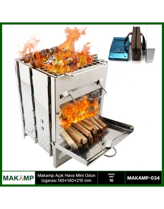 Makamp Açık Hava Mini Odun Izgarası 034