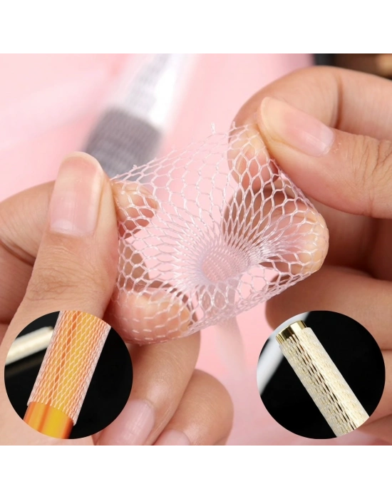 ®  Makyaj Far Allık Kontür Eyeliner Fırça Malzemeleri Ürünleri Koruyucu File Kapak Örgü Kılıf S