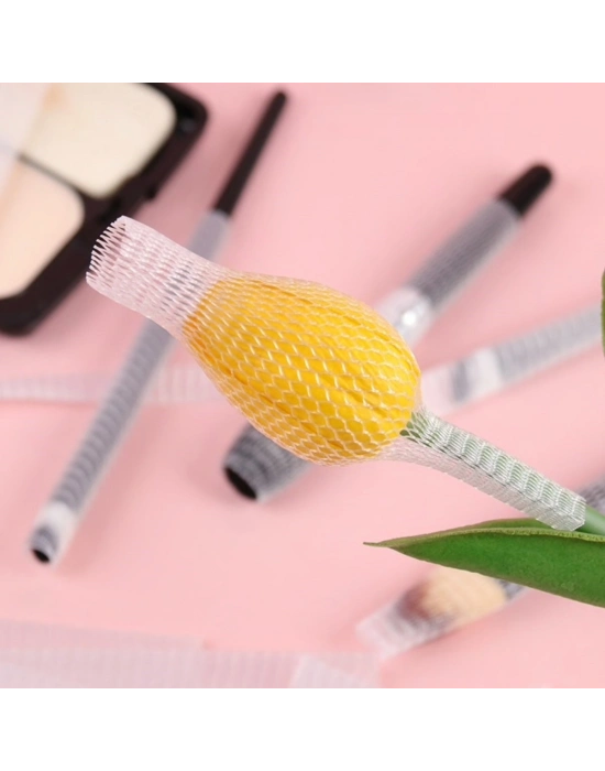 ®  Makyaj Far Allık Kontür Eyeliner Fırça Malzemeleri Ürünleri Koruyucu File Kapak Örgü Kılıf S