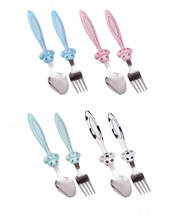 Mama Çatal Kaşık Seti - 18 Cm - Mavi