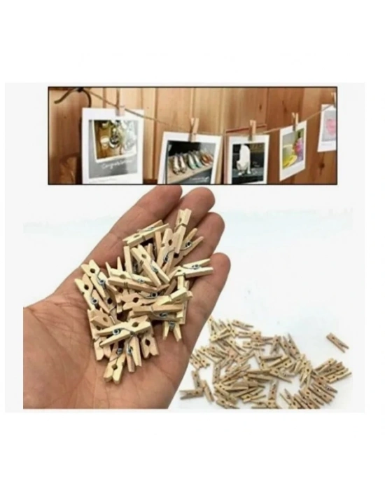 Mandal Mini Ahşap Mandal (100 Adet)