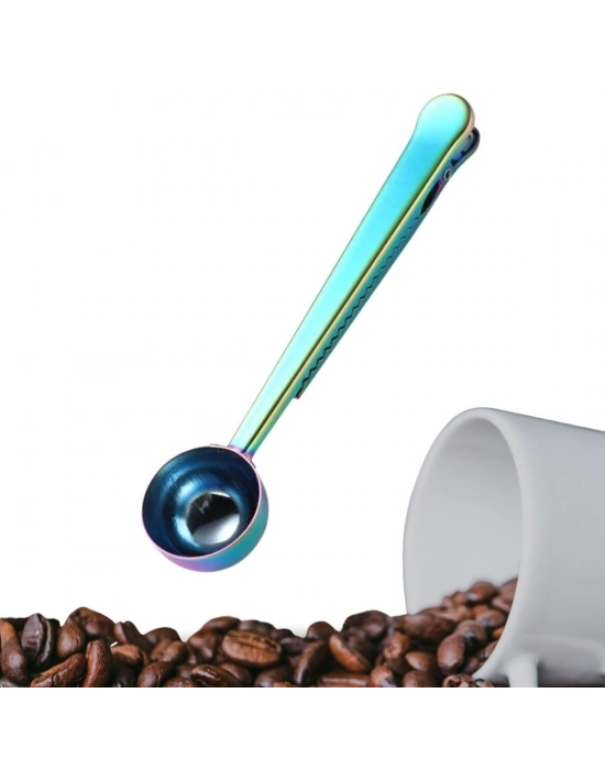 ®  Mandallı Kahve Ölçü Kaşığı Renkli Çok Fonksiyonlu Paslanmaz Çelik Kaşık