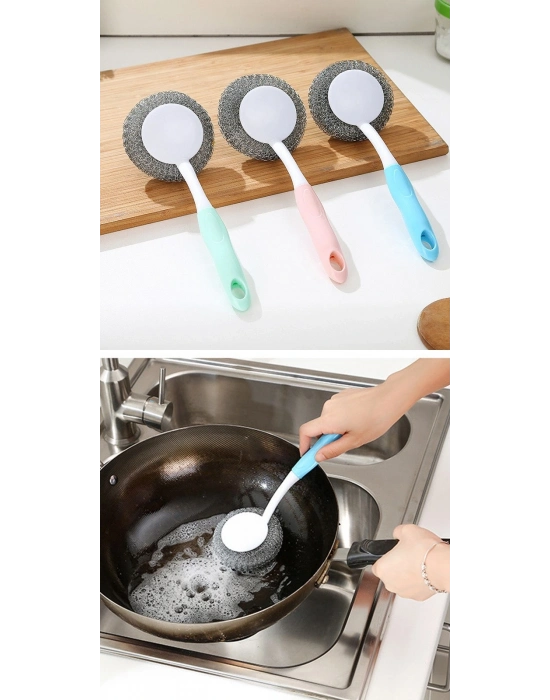 Mangal Temizleme Fırçası - Barbekü Fırçası - Lavabo Bulaşık Fırçası