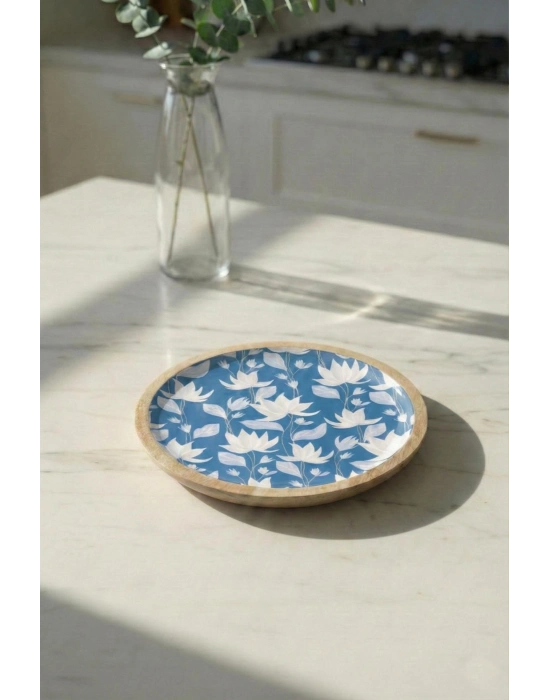 Mango Agacı Pasta Tabağı & Sunum Tabağı 20 Cm Desenli