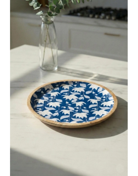 Mango Agacı Servis Tabağı & Sunum Tabağı 25 Cm Desenli