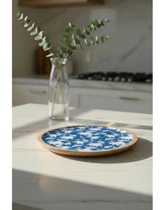 Mango Agacı Servis Tabağı & Sunum Tabağı 25 Cm Desenli