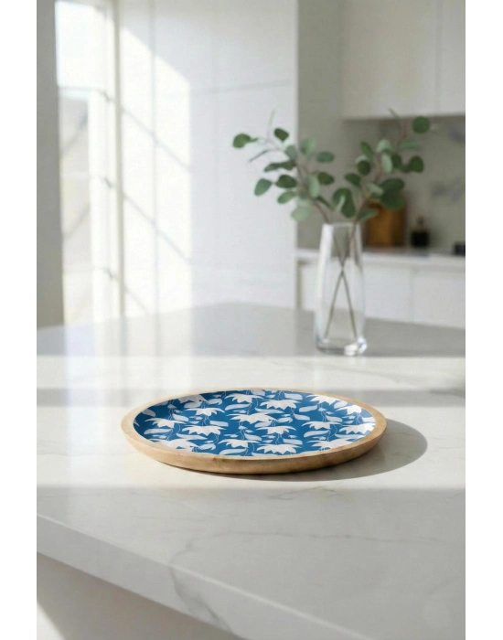 Mango Agacı Servis Tabağı & Sunum Tabağı 25 Cm Desenli