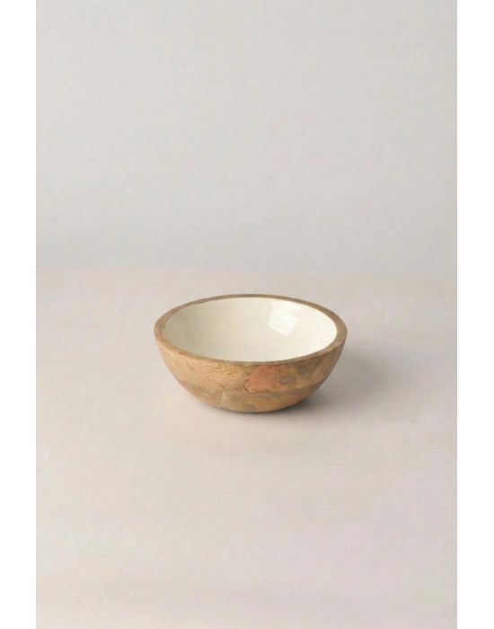 Mango Agacı Sunum Servis Kasesi & Dekoratif Kase 20 Cm Krem