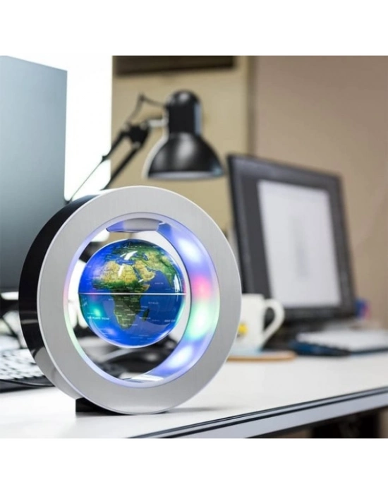 Manyetik Küçük Boy Yuvarlak Ledli Dünya Küre