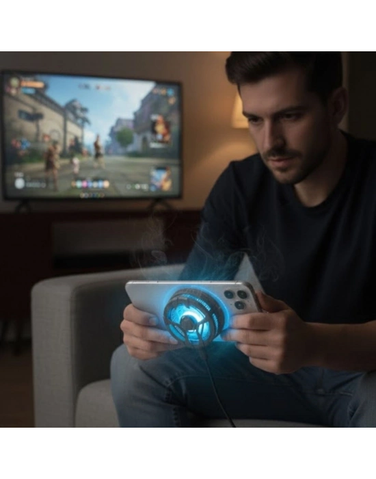 ®  Manyetik Telefon ve Tablet Soğutucu – Güçlü Sessiz Fanlı, Hızlı Isı Dağıtıcı Mobil Cihaz Soğutma Aparatı S25 Radiator