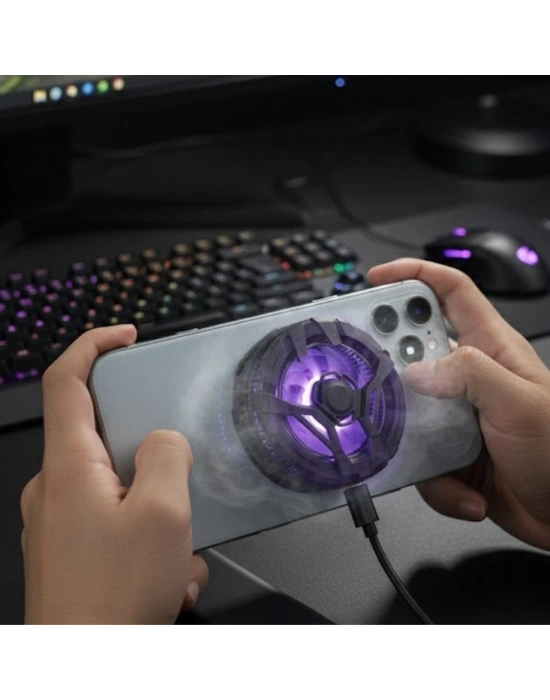 ®  Manyetik Telefon ve Tablet Soğutucu – Güçlü Sessiz Fanlı, Hızlı Isı Dağıtıcı Mobil Cihaz Soğutma Aparatı S25 Radiator