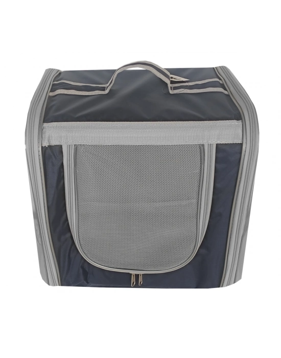 Markapet Çift Cam Kedi Köpek Taşıma Çantası 32x40x42 cm Lacivert