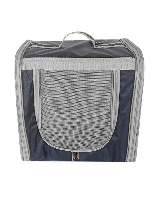 Markapet Çift Cam Kedi Köpek Taşıma Çantası 32x40x42 cm Lacivert