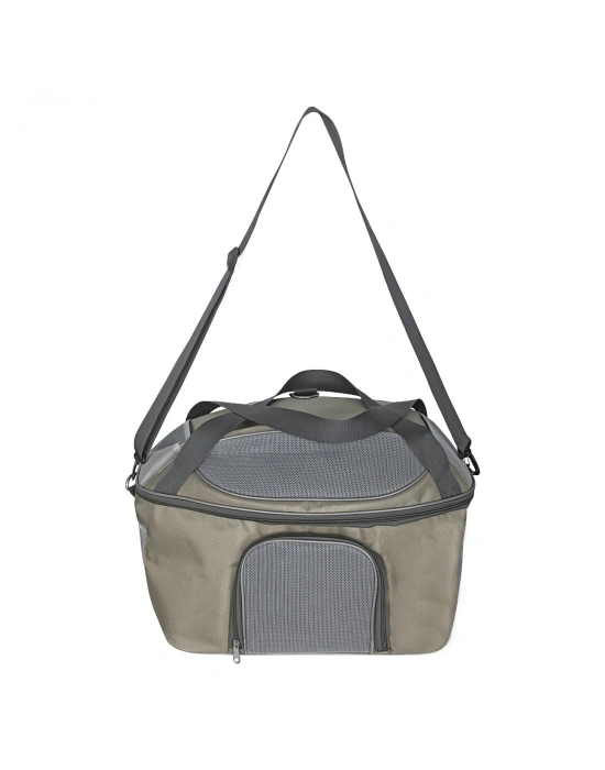 Markapet Fileli Kedi Köpek Taşıma Çantası 32-35-43 cm Large Taba