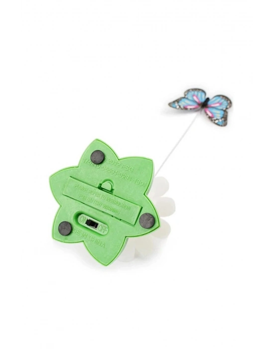 Markapet Hareketli Pilli Dönen Kelebek Kedi Oyuncağı 6 cm