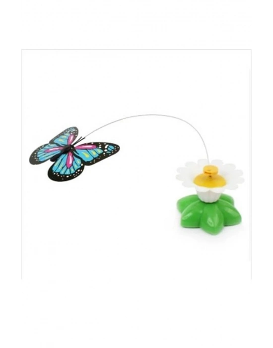 Markapet Hareketli Pilli Dönen Kelebek Kedi Oyuncağı 6 cm