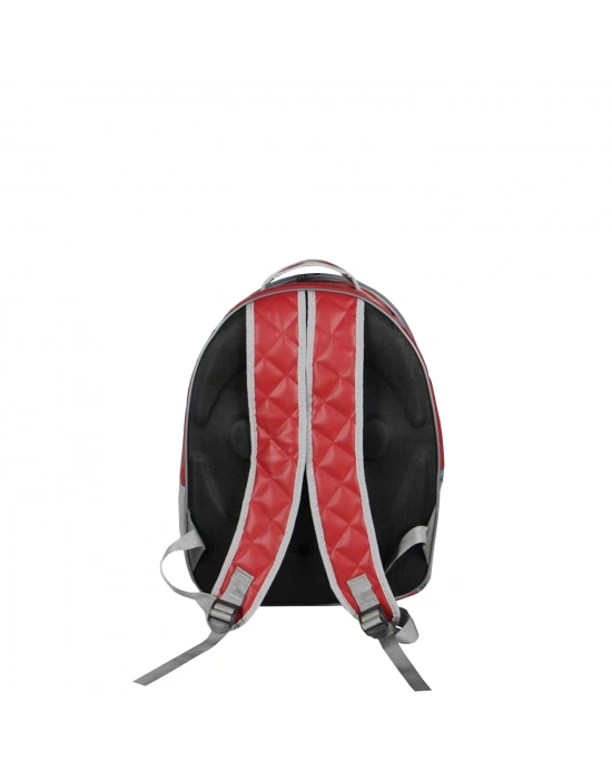 Markapet Kapitone Astronot Kedi Köpek Taşıma Çantası 28*32*40 cm Kırmızı