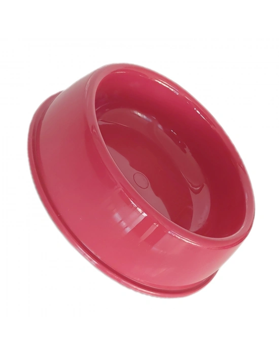 Markapet Kedi Köpek Plastik Mama Ve Su Kabı 20 cm - 200 ml Kırmızı