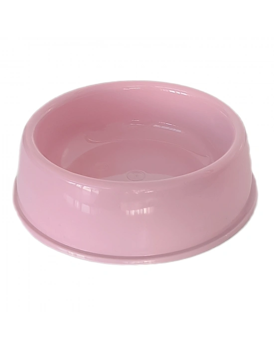 Markapet Kedi Köpek Plastik Mama Ve Su Kabı 20 cm - 200 ml Pembe