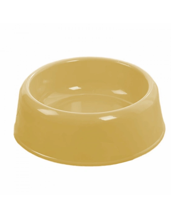 Markapet Kedi Köpek Plastik Mama Ve Su Kabı 20 cm - 200 ml Sarı
