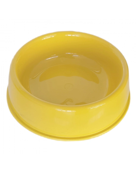 Markapet Kedi Köpek Plastik Mama Ve Su Kabı 20 cm - 200 ml Sarı