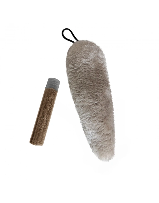 Markapet Kedi Oyuncağı Kedi Otlu Peluş Kuyruk 18-20 cm Krem