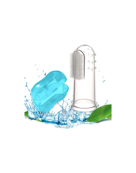 Markapet Kedi ve Köpek Parmak Diş Fırçası 5.5 cm Mavi