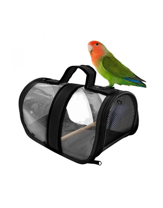 Markapet Tünekli Kuş Taşıma Çantası 20-30 cm Siyah