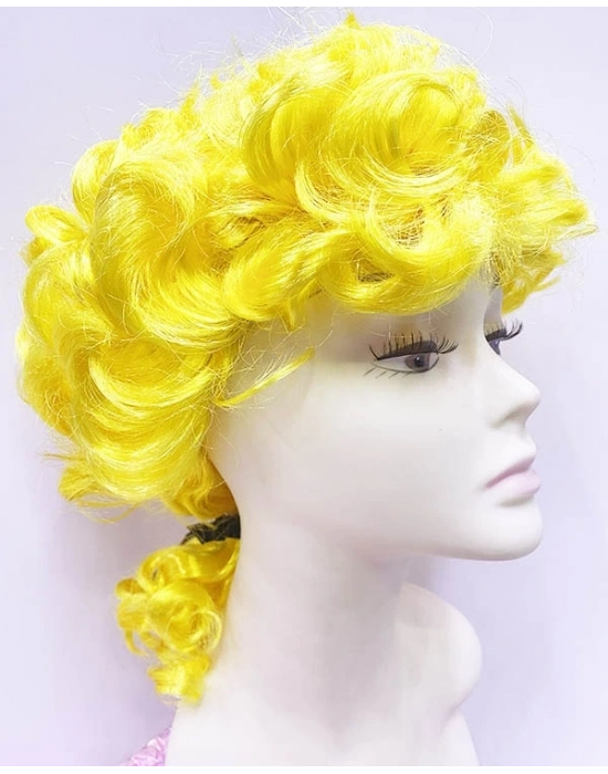 Marquis Baroque Peruk Barok Dönem Yargıç Peruğu Sarı Renk