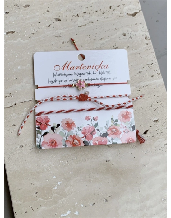 Marteniçka İp Bileklik - Kırmızı