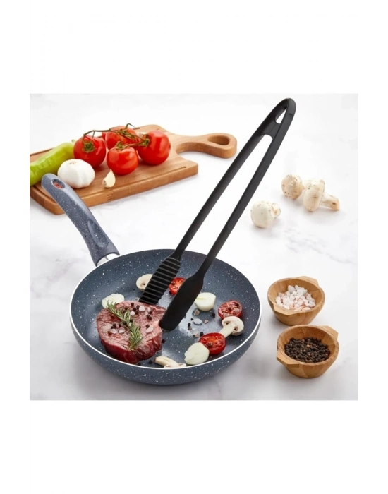 Maşa - 220 Dereceye Kadar Dayanıklı Yanmaz - Yapışmaz Plastik Izgara Maşası 30 Cm