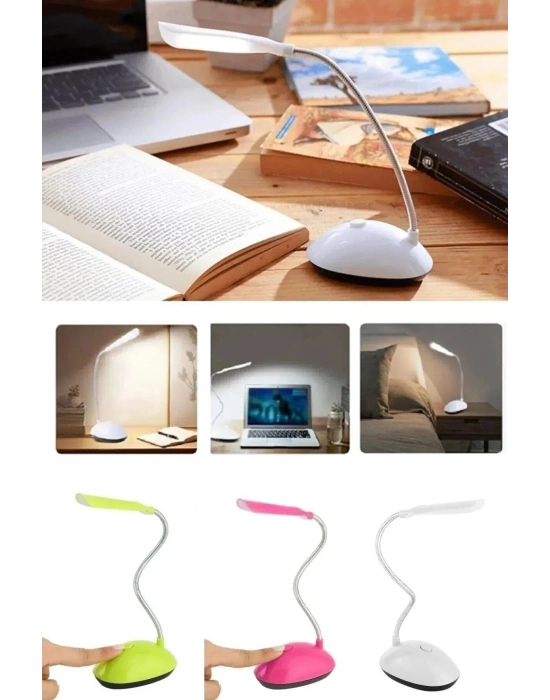Masa Lambası  Spiral Led  Kitap Okuma Işığı Pilli Model Led Lamba