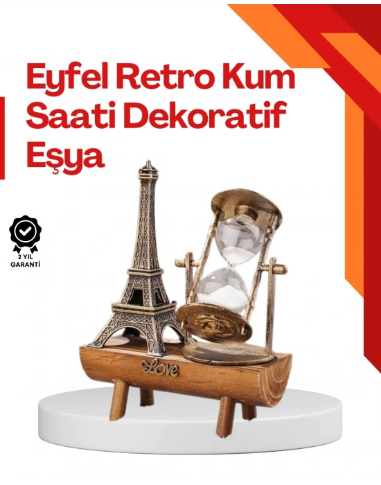 Masa Üstü Ahşap Kum Saati – Dekoratif, Dayanıklı ve Şık