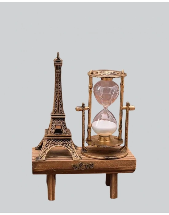 Masa Üstü Ahşap Kum Saati – Dekoratif, Dayanıklı ve Şık