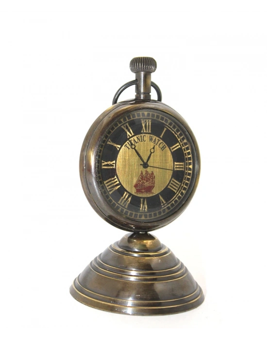 Masa Üstü Pirinç Saat Model 5