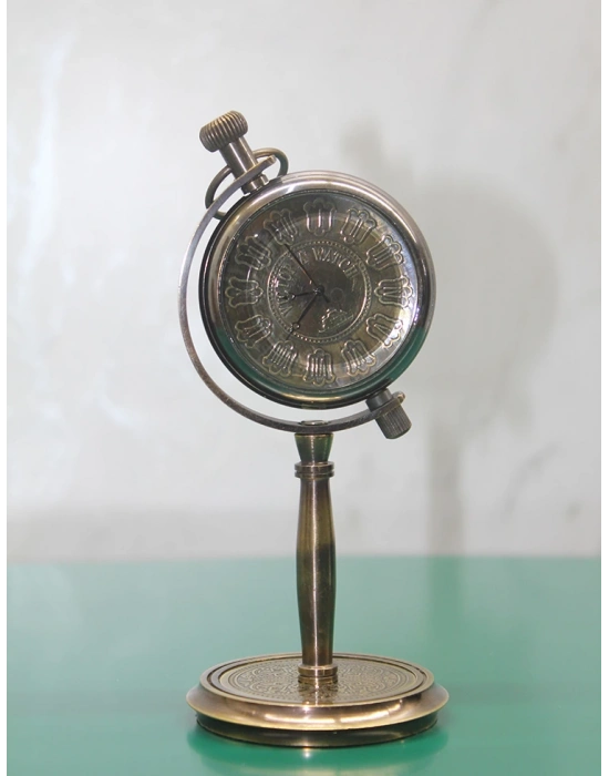 Masa Üstü Pirinç Saat Model 6