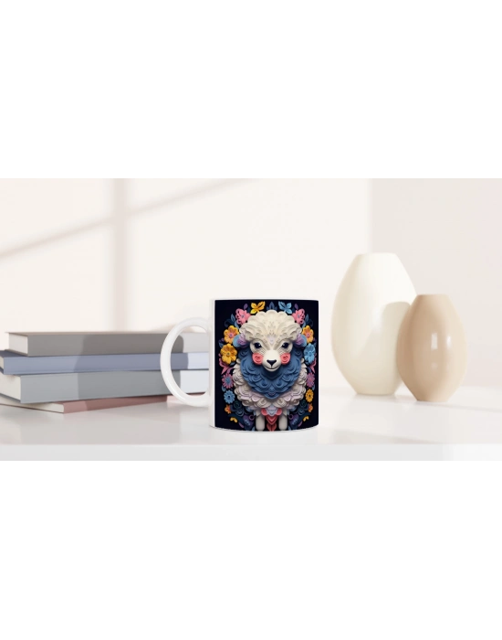 Masal Kuzusu Çiçekli Kupa Bardak