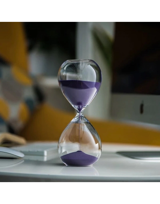 ® Masaüstü Cam Kum Saati – Estetik Tasarım, Dekoratif Zaman Ölçüm Aleti