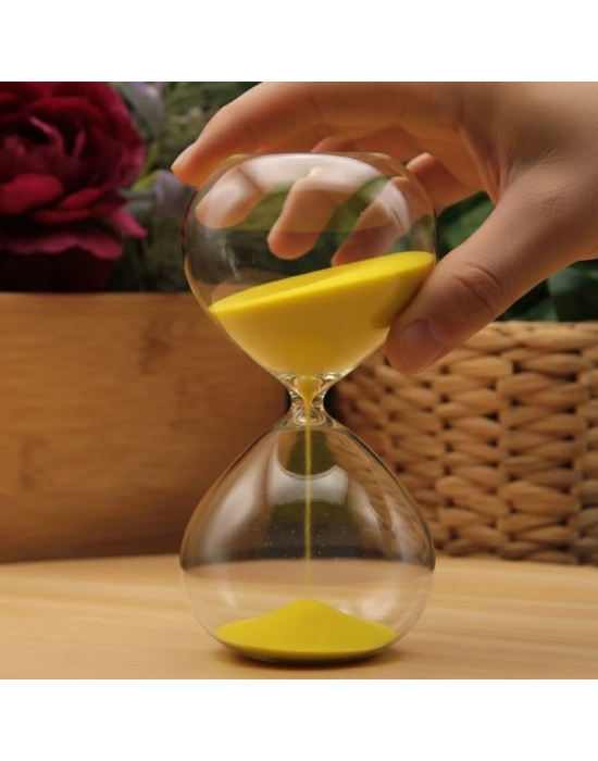 ® Masaüstü Cam Kum Saati – Estetik Tasarım, Dekoratif Zaman Ölçüm Aleti