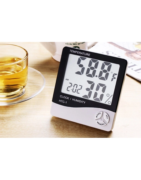 Masaüstü Dijital Termometre  Nem Ölçer Higrometre