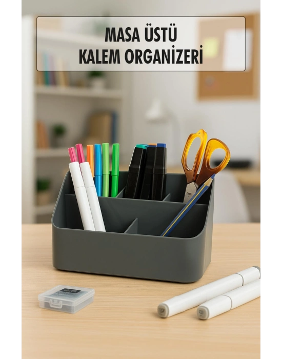 Masaüstü Kalem & Düzenleyici Kalemlik Füme