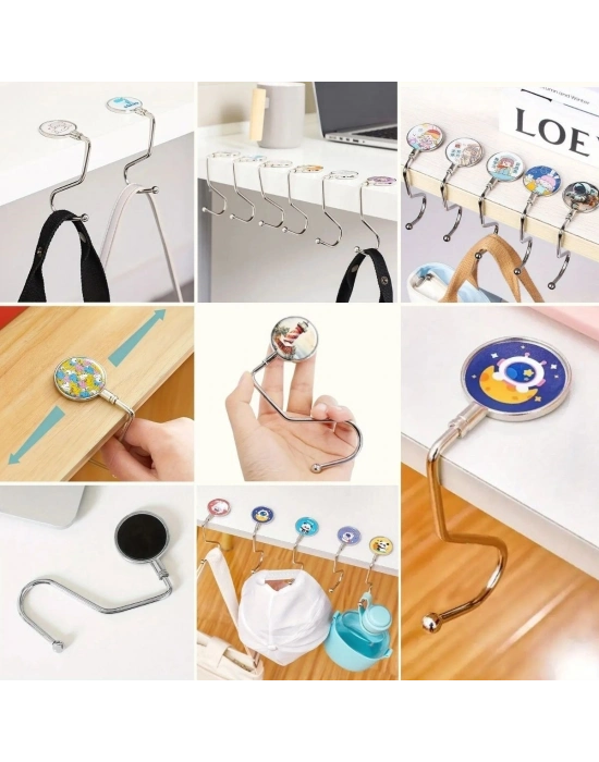 ®  Masaya Takılabilen Çanta Askısı Çanta Tipi Pratik Metal Çanta Kanca