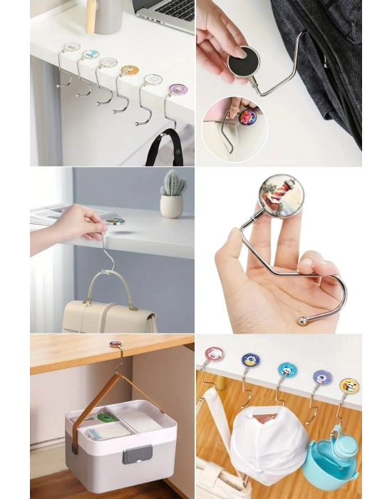 ®  Masaya Takılabilen Çanta Askısı Çanta Tipi Pratik Metal Çanta Kanca