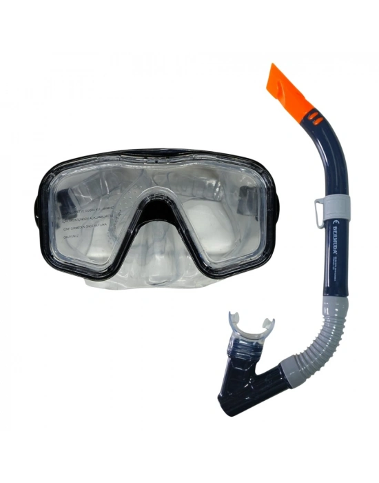 Maske Şnorkel Safari Dalış Seti Tepered Cam - 2186A/113CSB