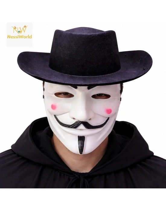 Maske ve Şapka Seti – Anonim Stil Parti Maskesi