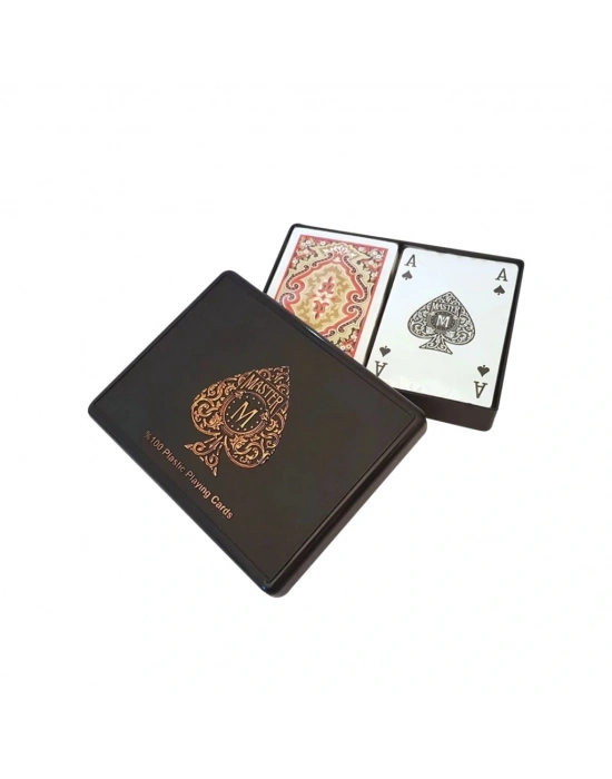 ® Master Plastik 2li Oyun Kağıdı (Mika Kutu)