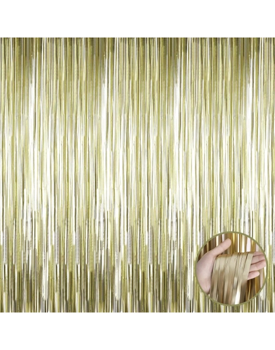 Mat Altın Püsküllü Kapı Perdesi - Parti, Bekarlığa Veda, Doğum Günü 1x2 M